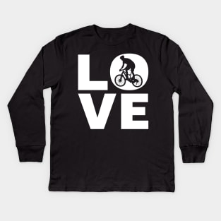 Love Mountain Biking - I Love MTB | Mountain Bikers Gift Kids Long Sleeve T-Shirt